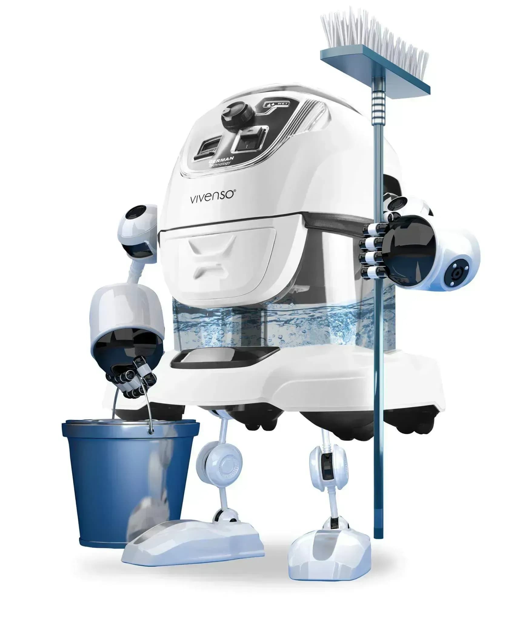 Der Vivenso, Smart Cleaner mit Wasserfilter.