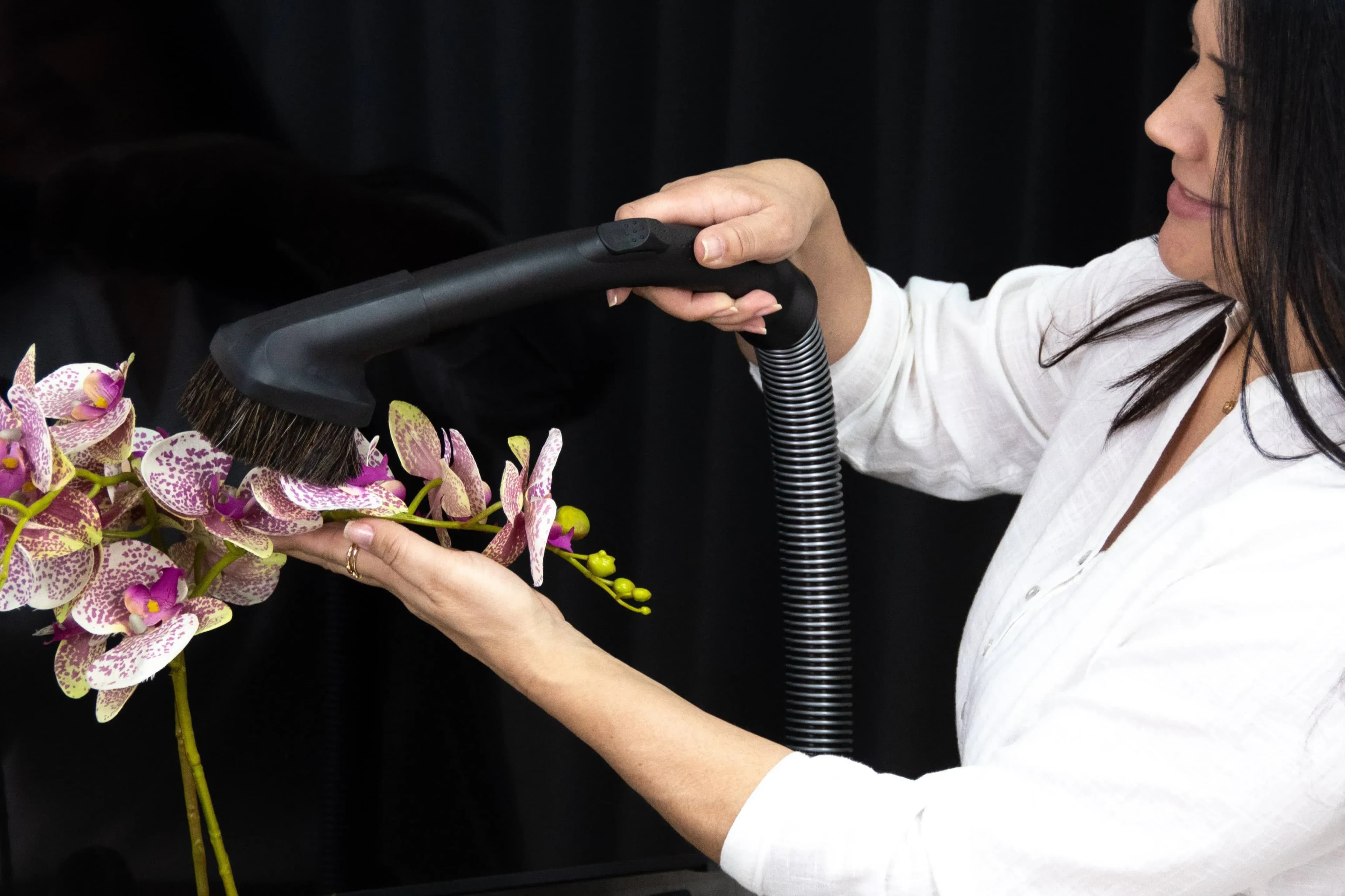 Staubwischen mit dem Naturhaar Staubpinsel